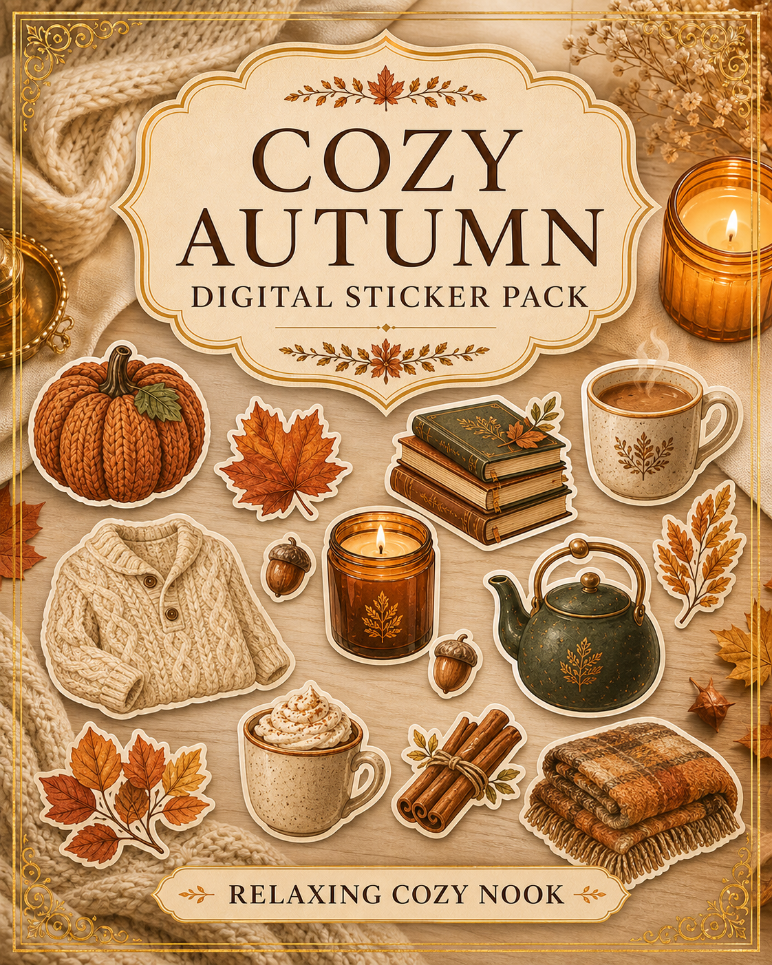 Cozy Autumn Digital Sticker Pack