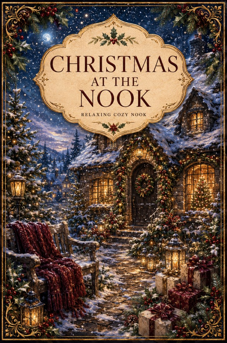 Christmas at the Nook notebook by Relaxing Cozy Nook